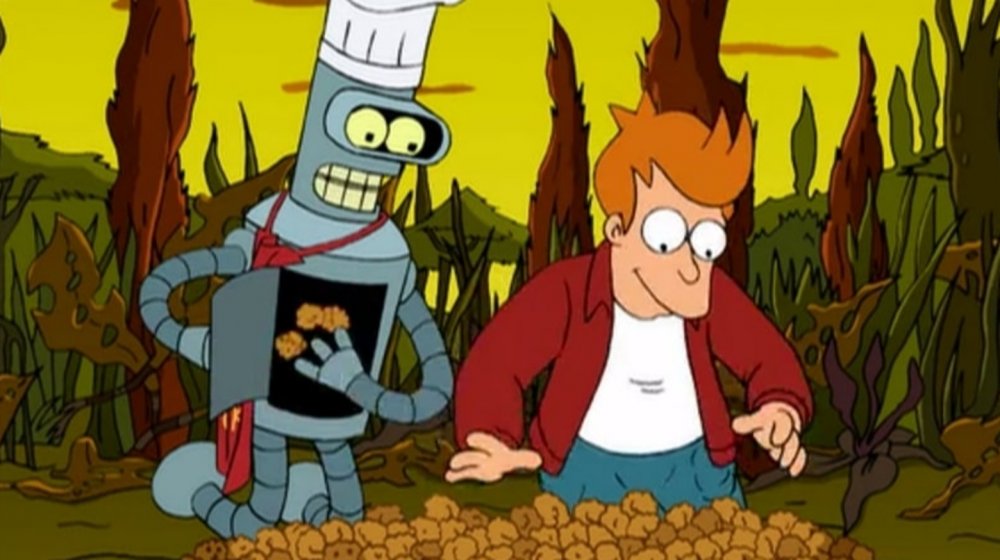 Bender and Fry just can't get enough of those delicious Popplers!